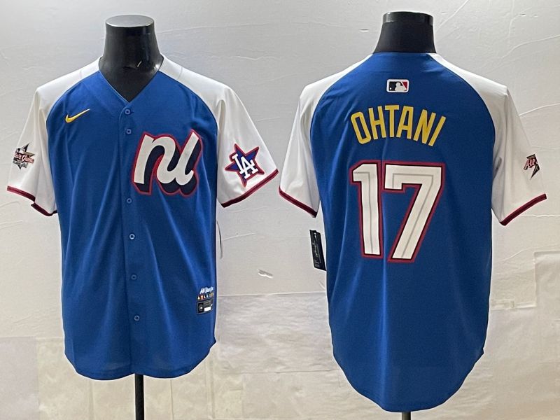 Men 2025 Los Angeles Dodgers #17 Ohtani Blue All star Nike MLB Jersey style 001